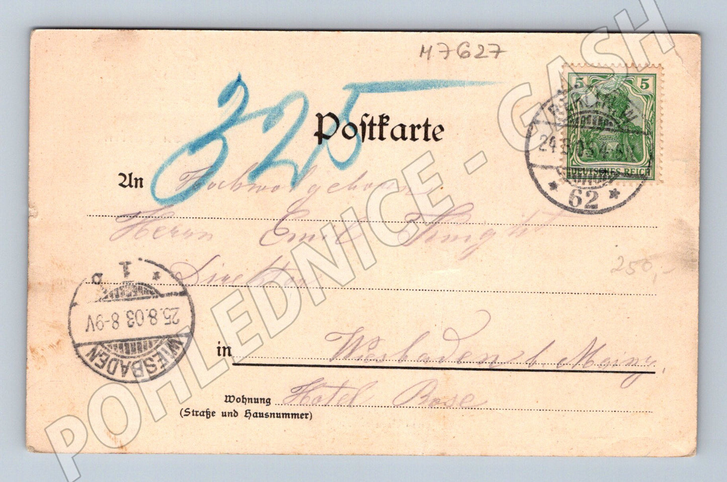 Pohlednice Berlín zoologická zahrada restaurace 1903 (M7627)