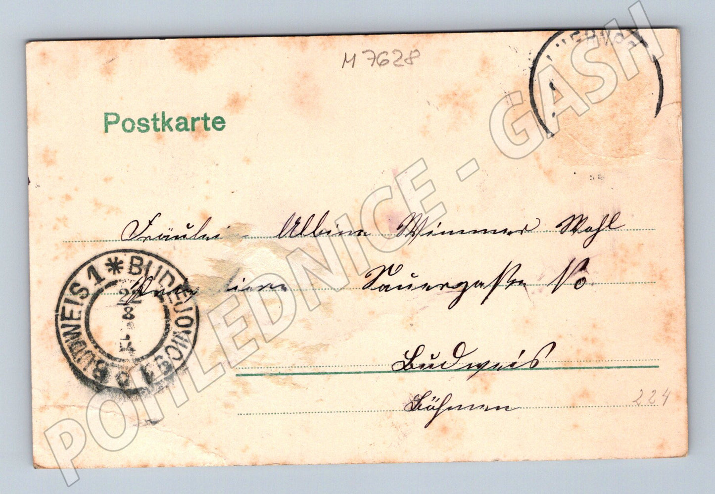 Pohlednice Norimberk Pfannenschmiedsgasse staré pohlednice (M7628)