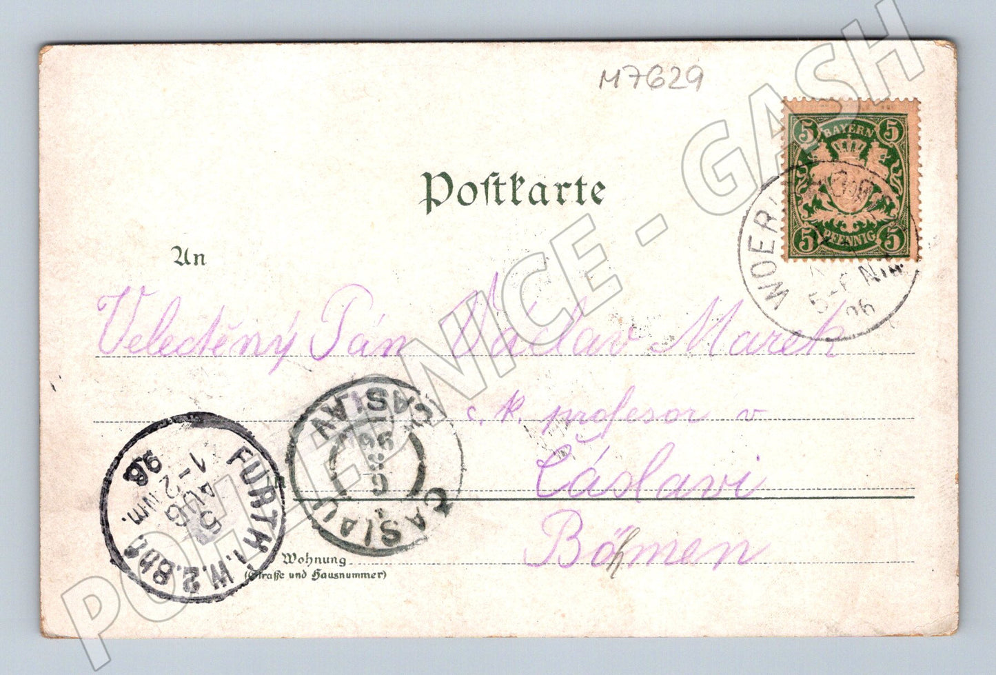 Pohlednice Bad Wörishofen 1896 litografická lázeňská (M7629)