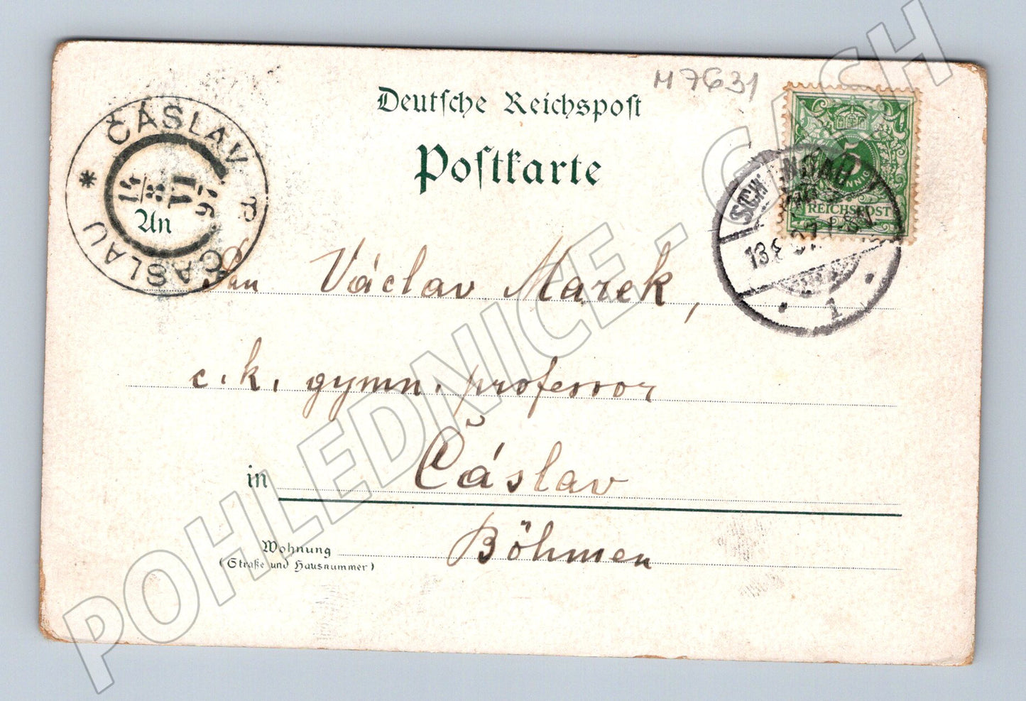 Pohlednice Bad Schandau 1897 pohled se známkou razítkem (M7631)