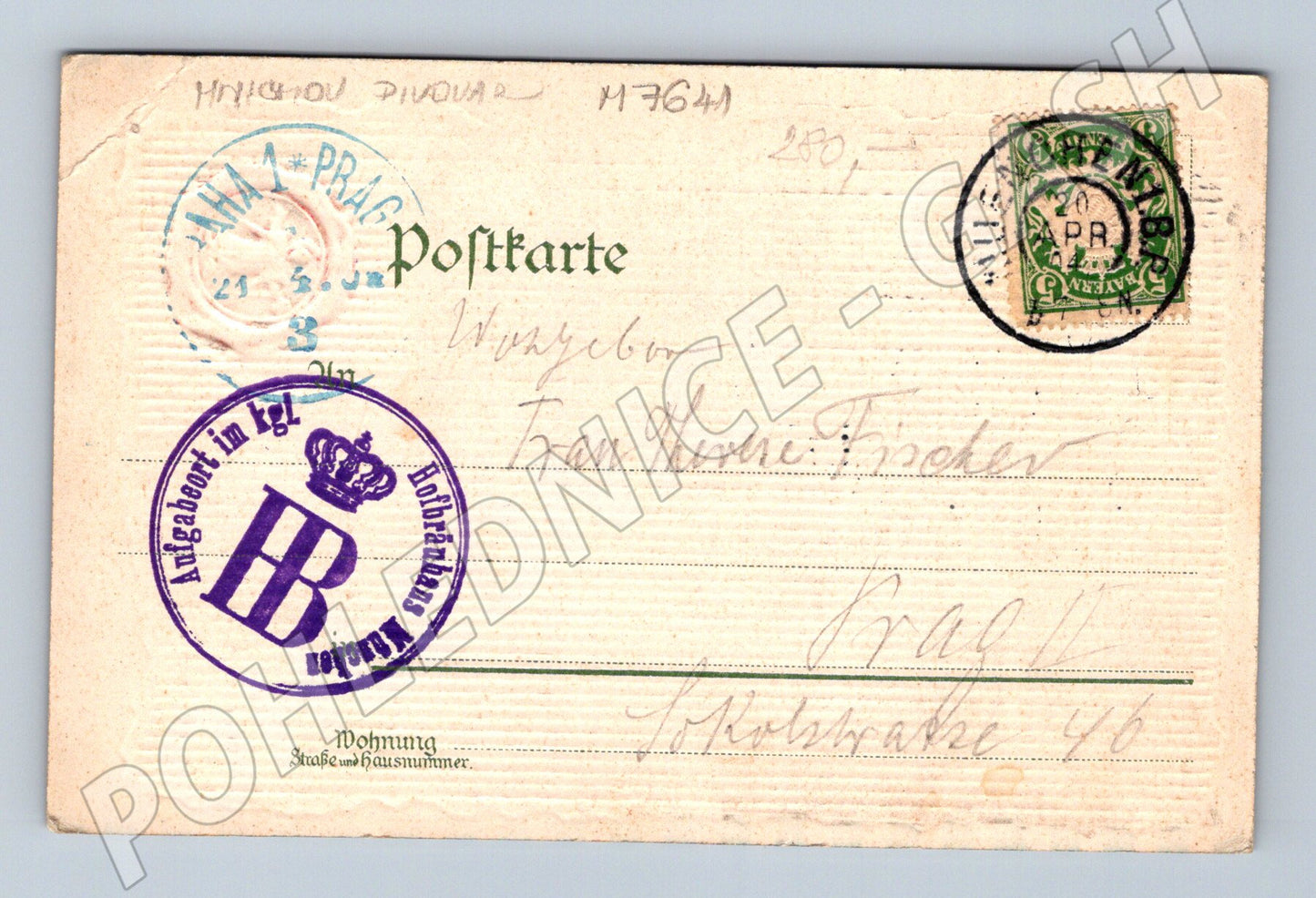 Pohlednice Münchener Hofbräuhaus pivovar Rakousko Uhersko (M7641)