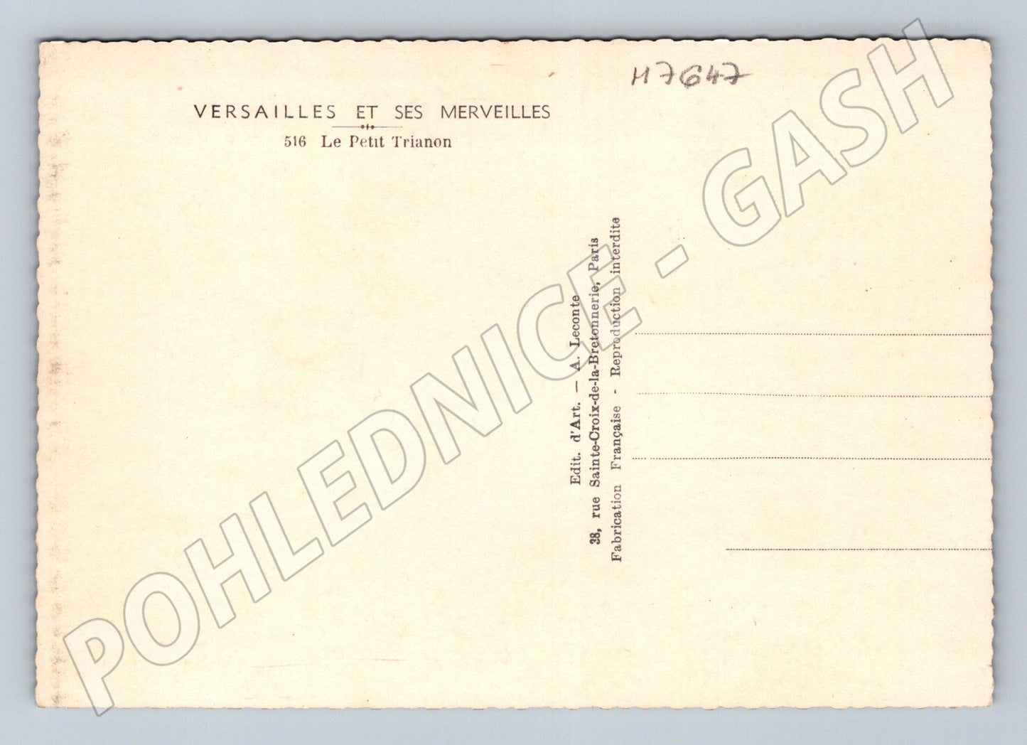 Postcard Le Petit Trianon Versailles postcard France (M7647)