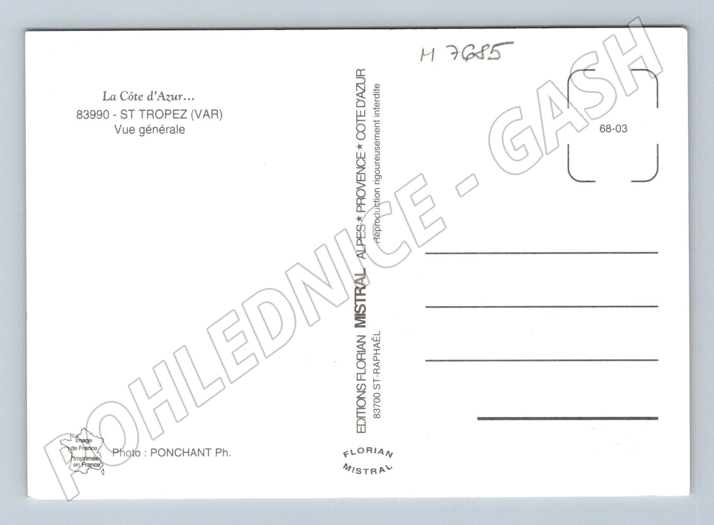 Pohlednice Saint Tropez Côte d’Azur pohlednice (M7685)
