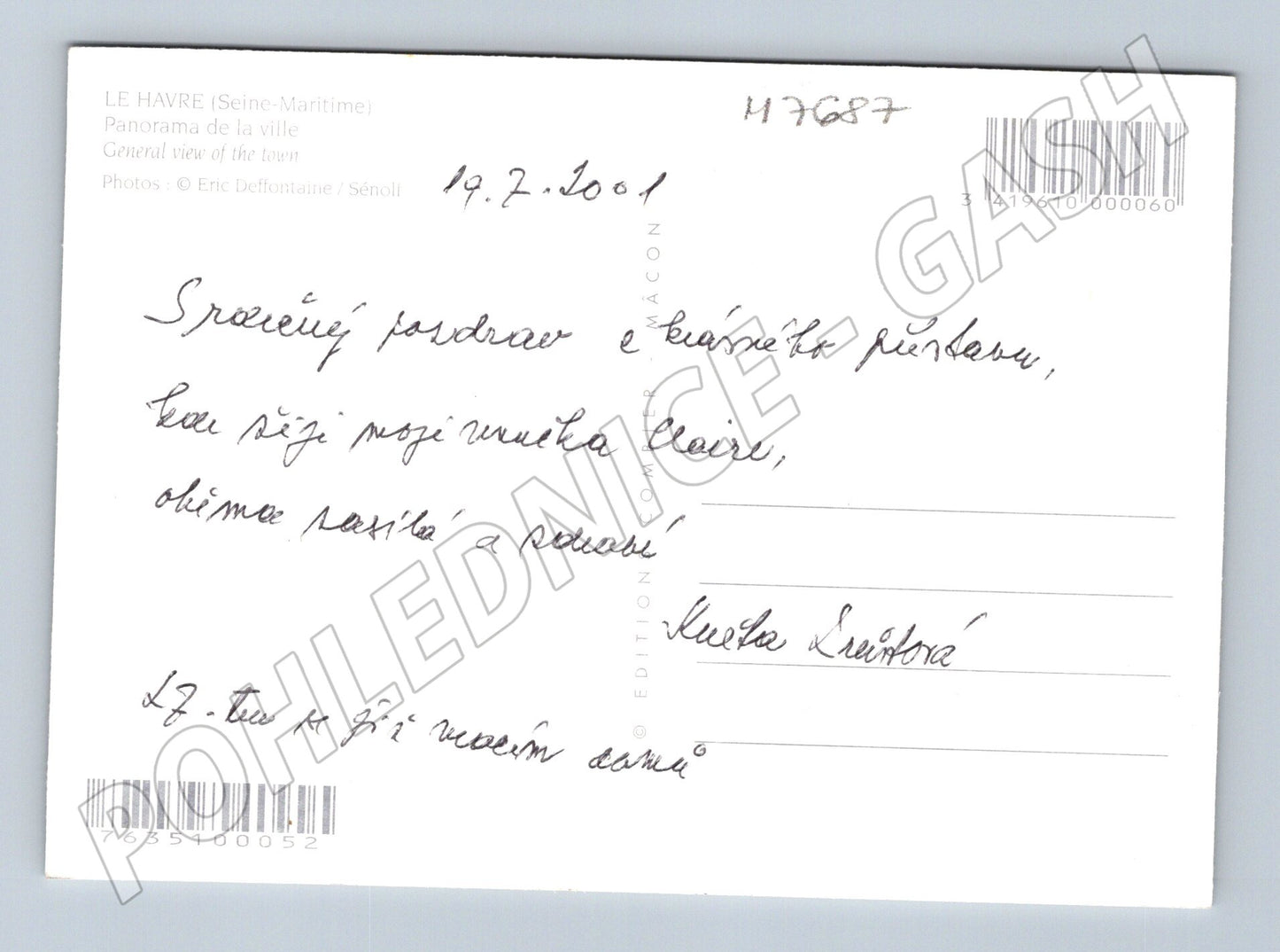 Pohlednice Le Havre koláž města Francie popsaná (M7687)