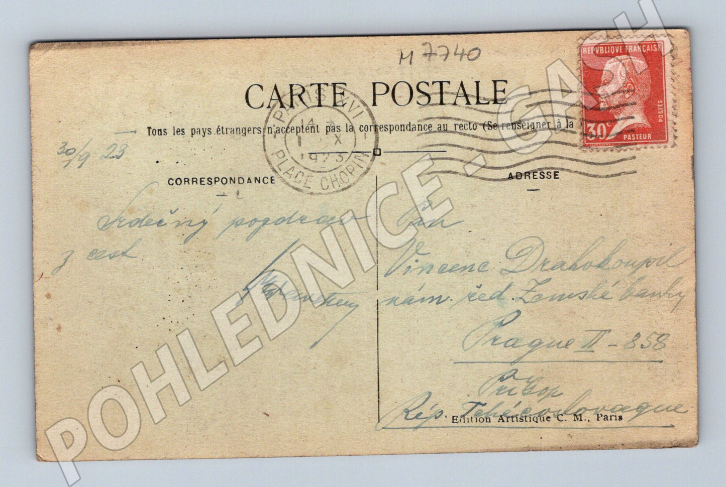 Pohlednice Paříž Boulevard de la Madeleine 1923 (M7740)
