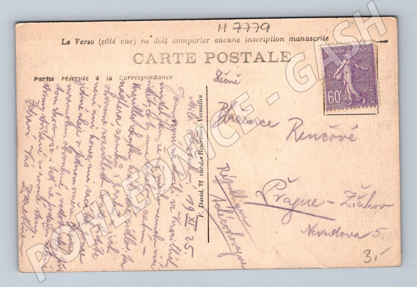 Pohlednice Versailles Grandes Eaux starý pohled (M7779)