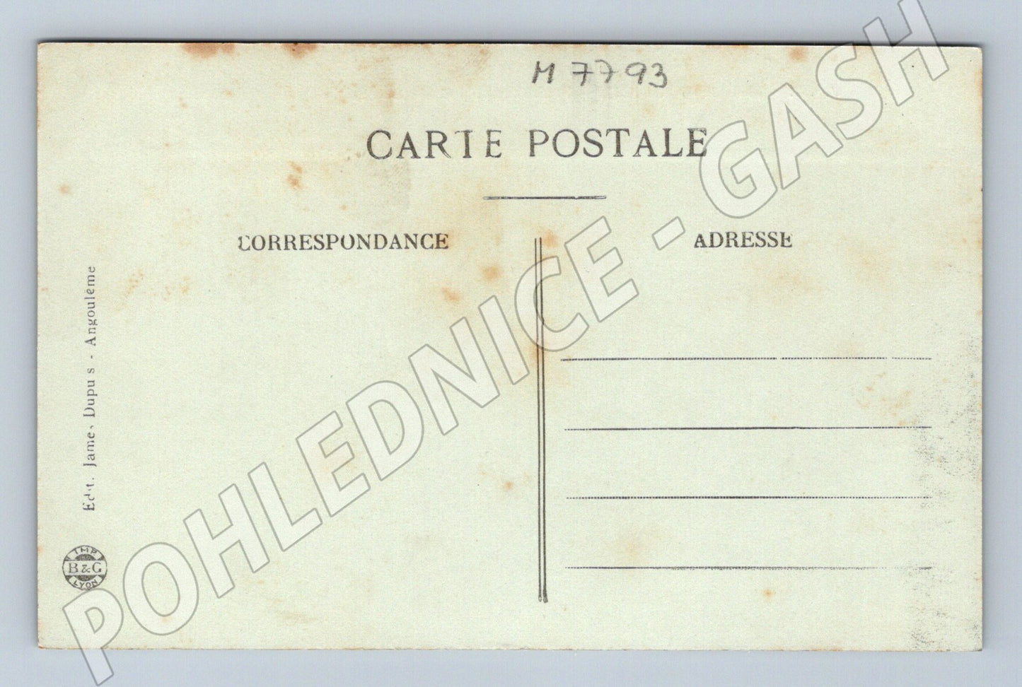 Pohlednice Angoulême Faubourg L’Houmeau pohled z mostu (M7793)