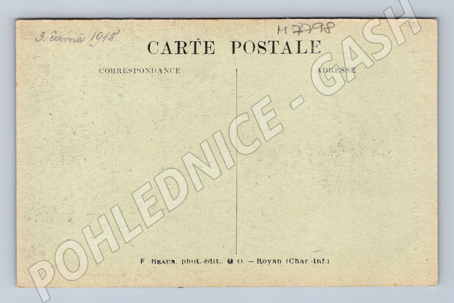 Pohlednice Saintes apsida kostela sv Eutropia 1918 (M7798)