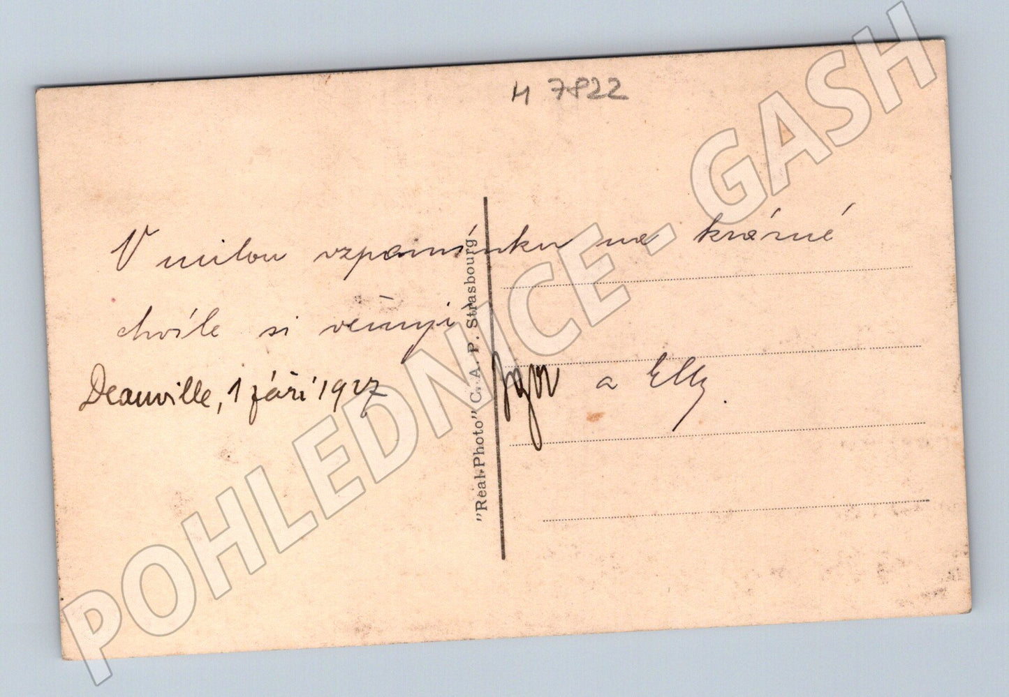 Pohlednice Trouville 1907 pláž a palác stará (M7822)