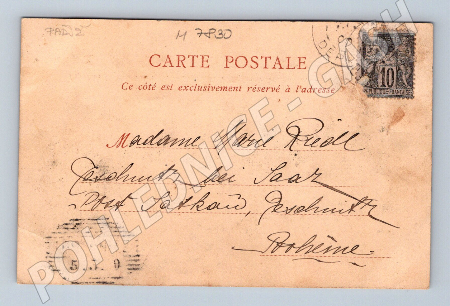 Pohlednice Paříž Expozice 1900 do Německa (M7830)