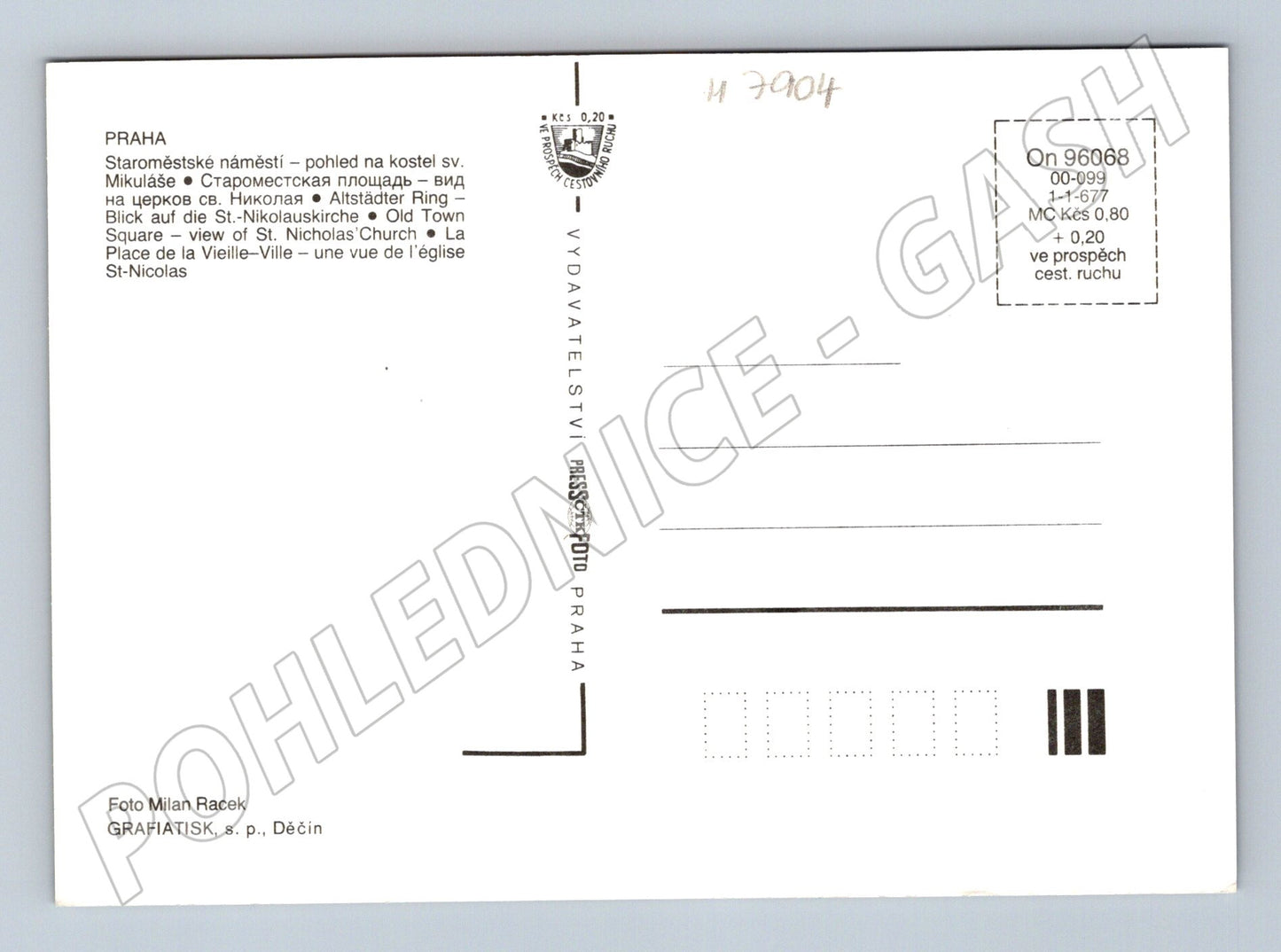 Pohlednice Praha Staroměstské náměstí kostel sv Mikuláše (M7904)