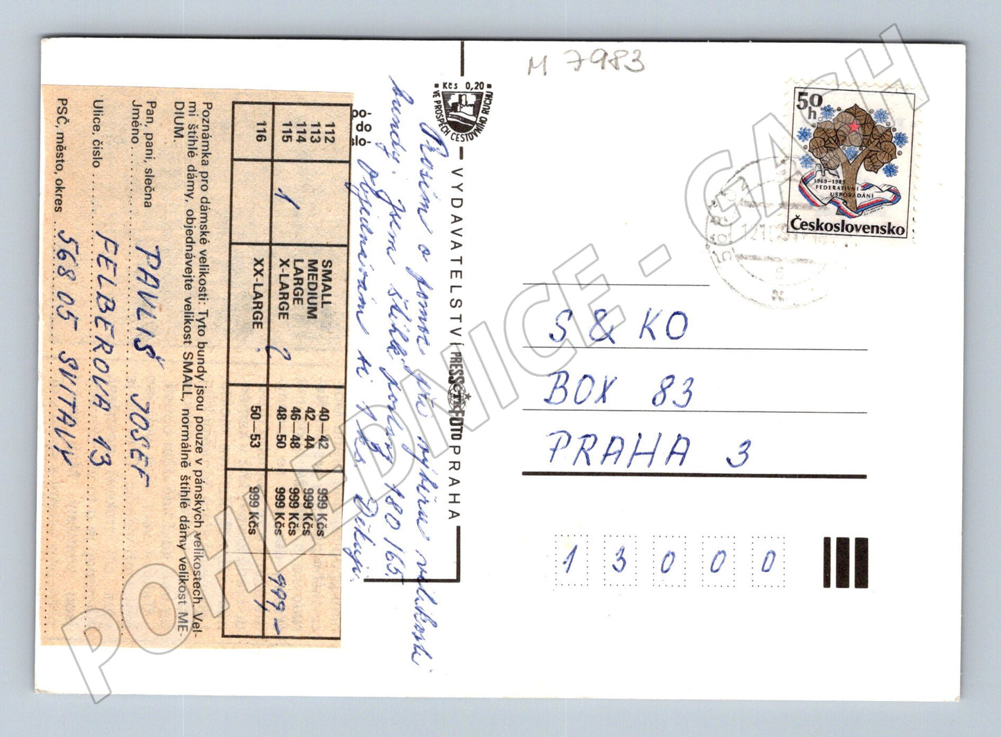 Pohlednice Svitavy pohlednice 80 léta použitá (M7983)