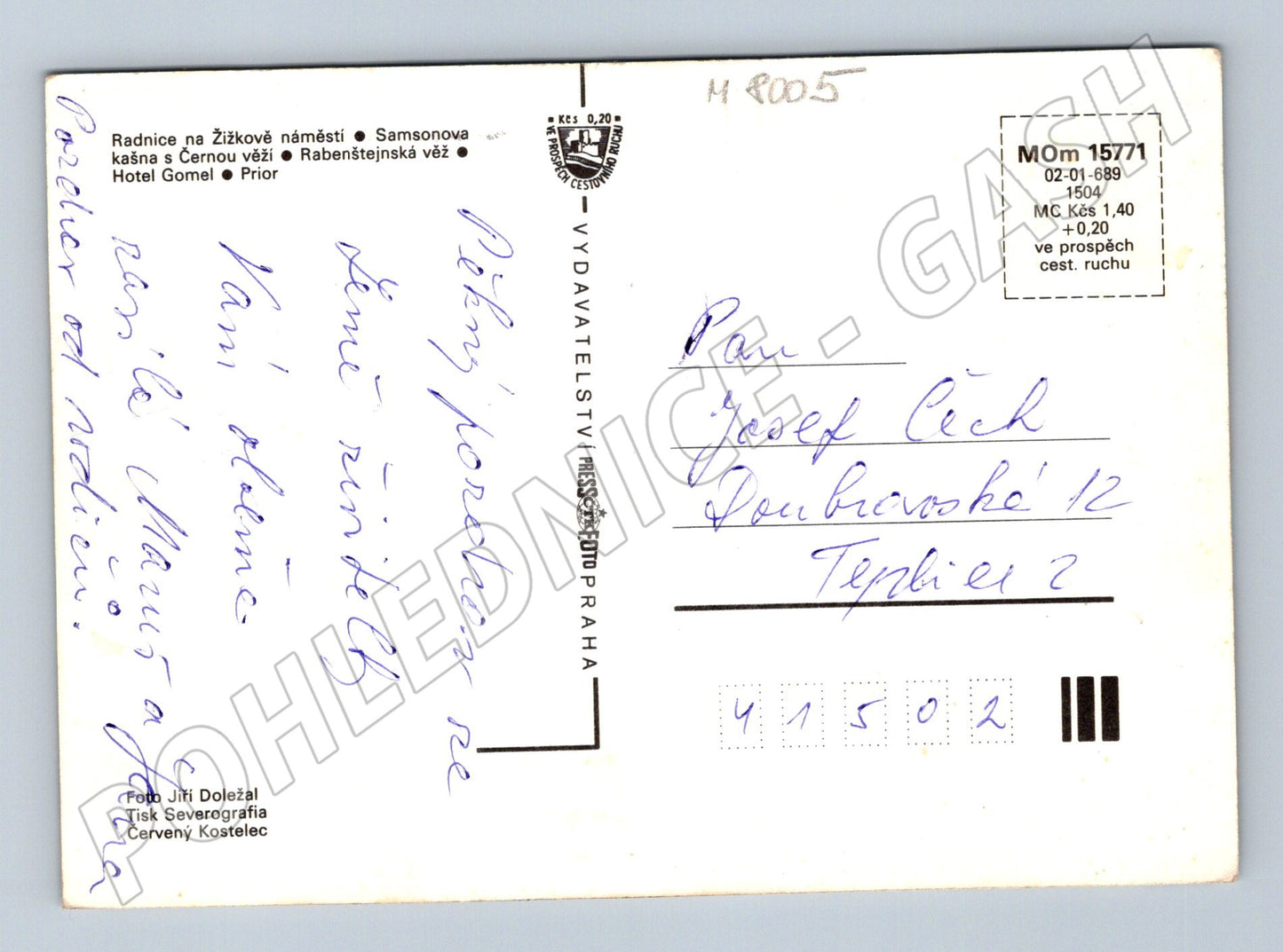 Postcard České Budějovice Town Hall Square Prior (M8005)
