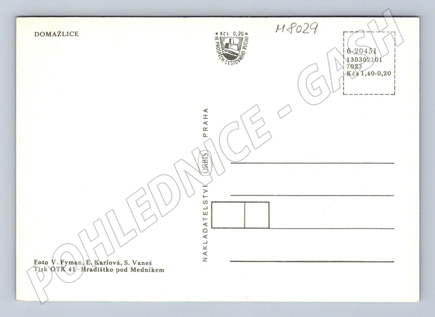 Postcard Domažlice multi-view ORBIS unused (M8029)