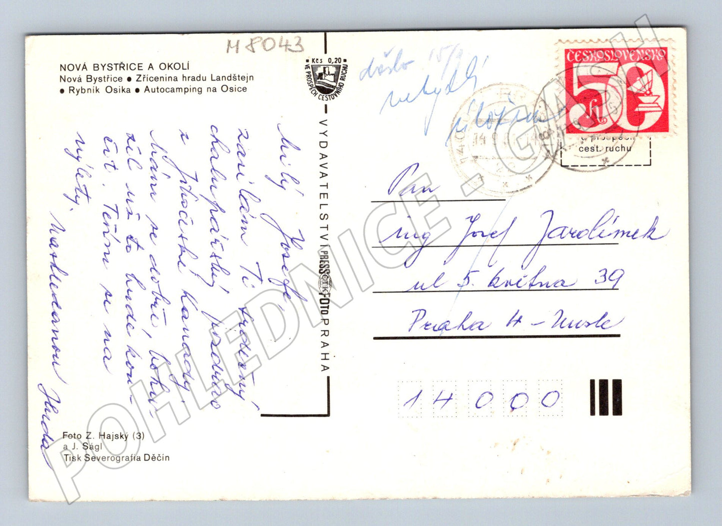 Pohlednice Nová Bystřice a okolí vícepohled 1981 (M8043)