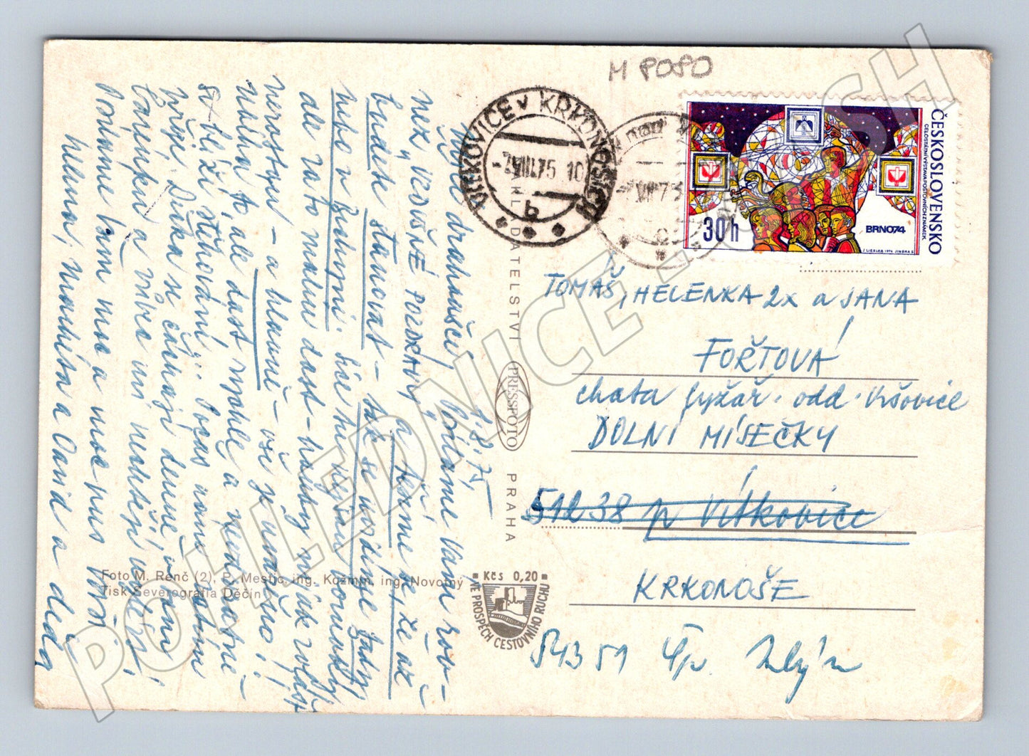 Postcards Písek region Orlík Zvíkov Mirotice Milevsko Písek (M8080)