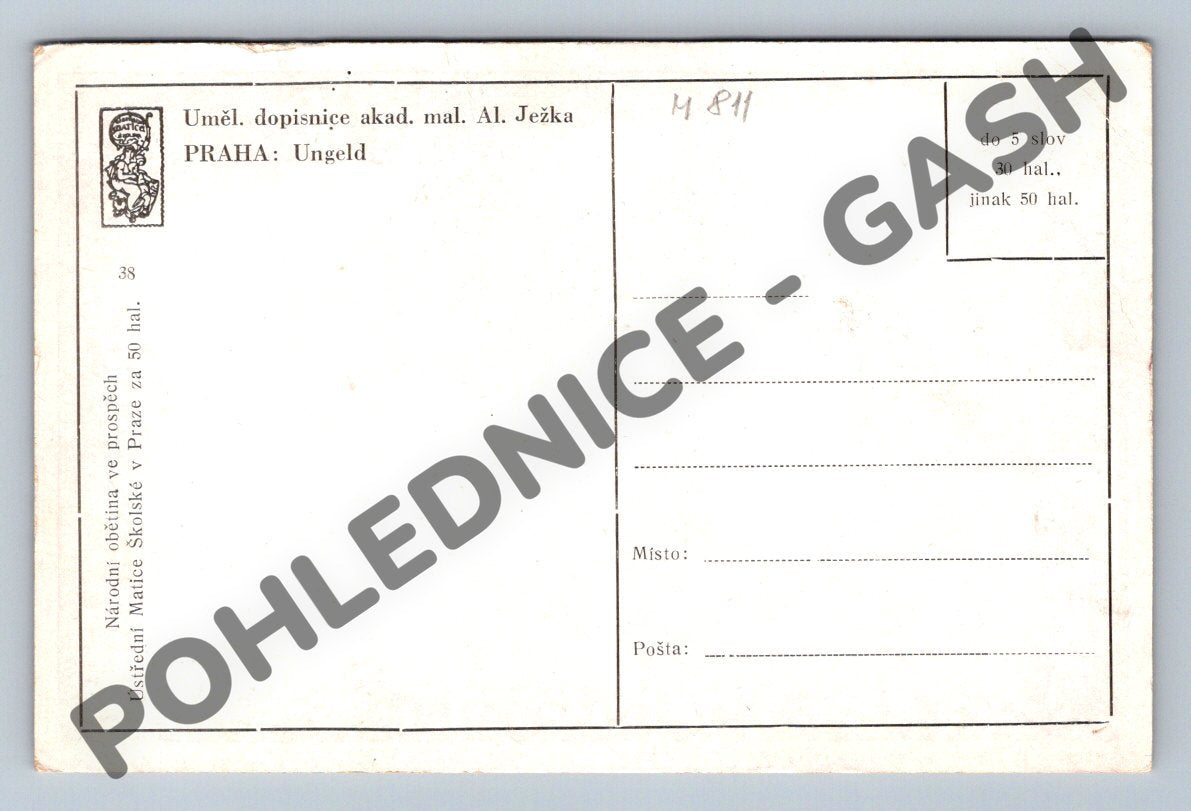 Pohlednice Praha Ungelt historické domy (M811)