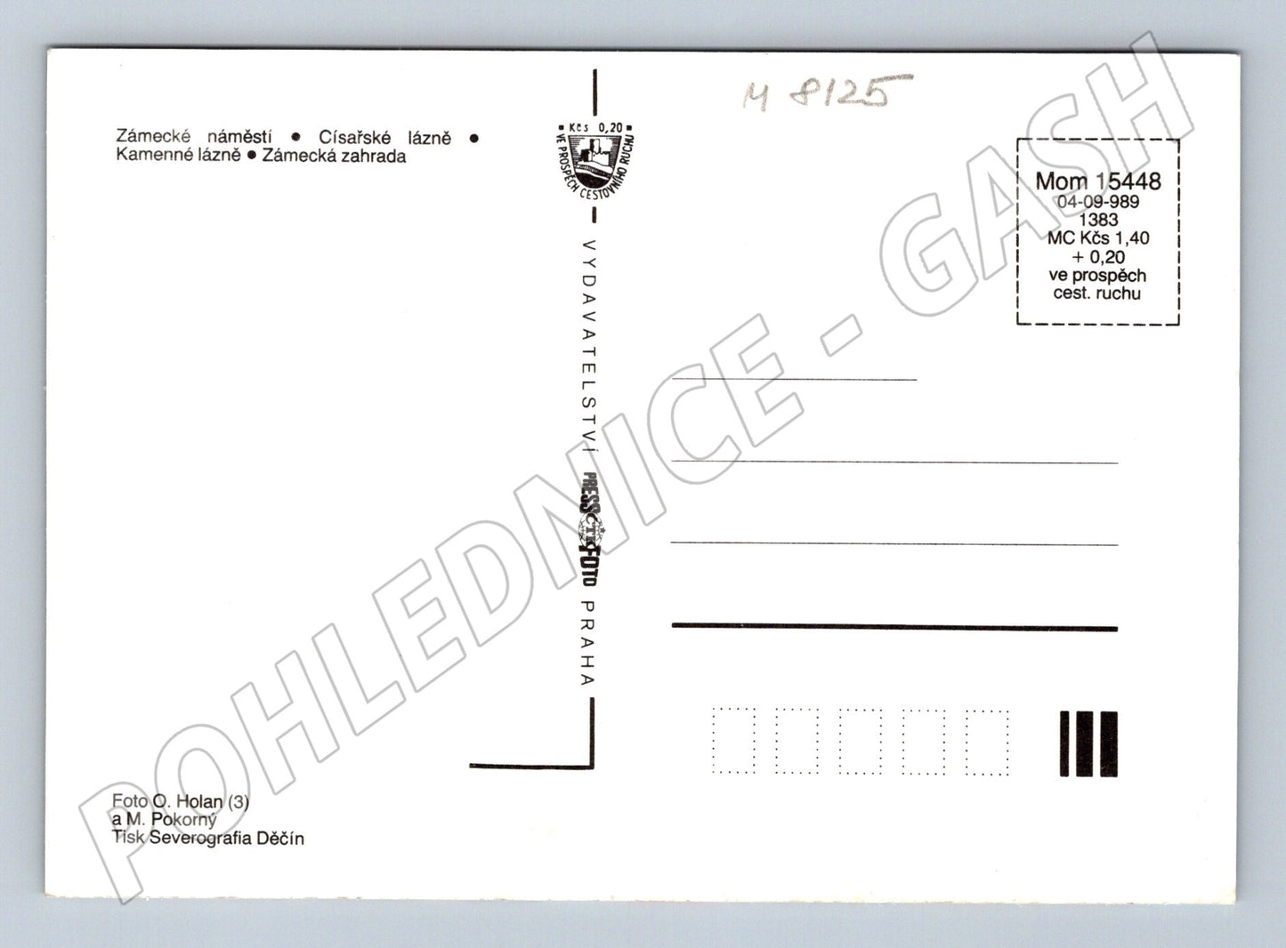 Pohlednice Teplice vícepohled velký formát ČSSR (M8125)