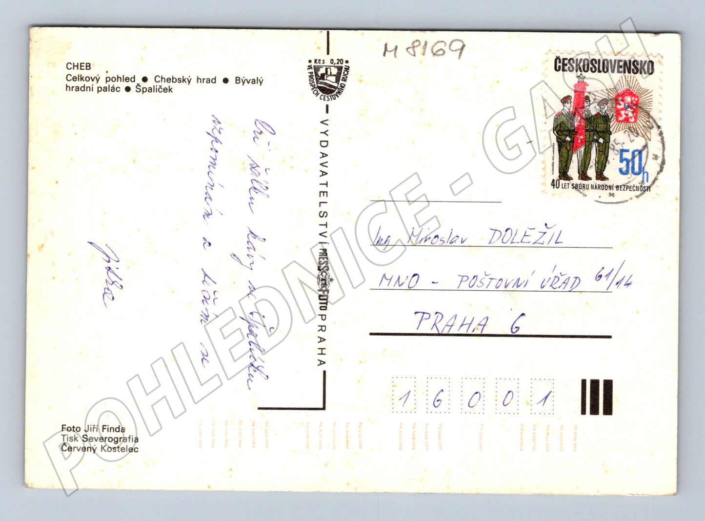 Pohlednice Cheb historické centrum hrad Špalíček (M8169)