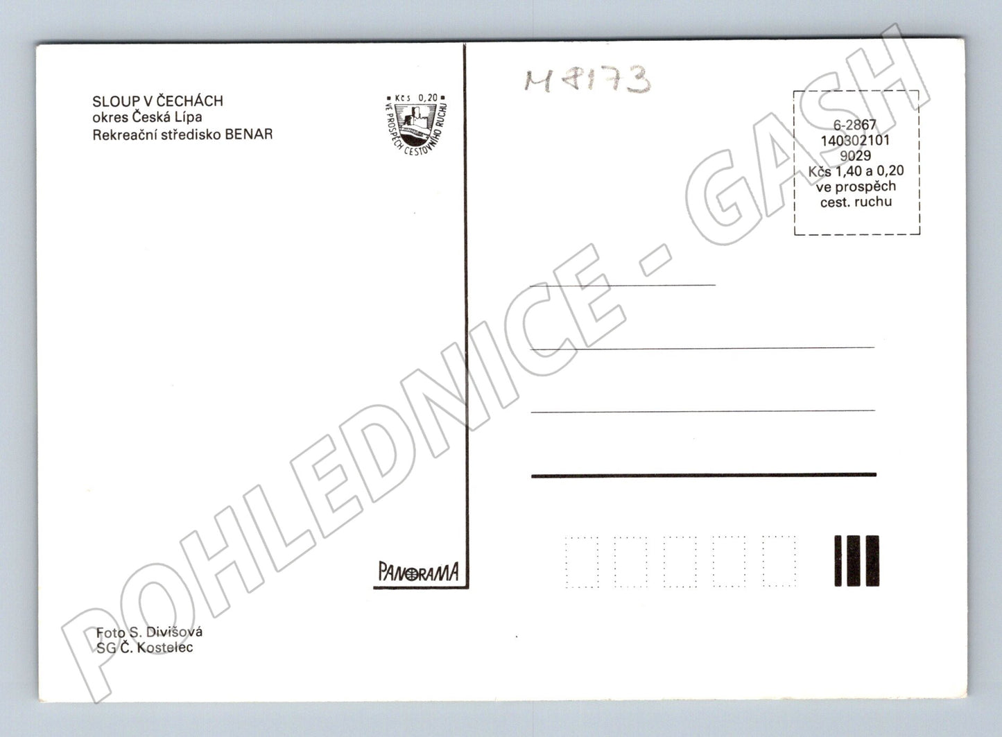 Postcard Sloup in Bohemia, BENAR recreation center (M8173)
