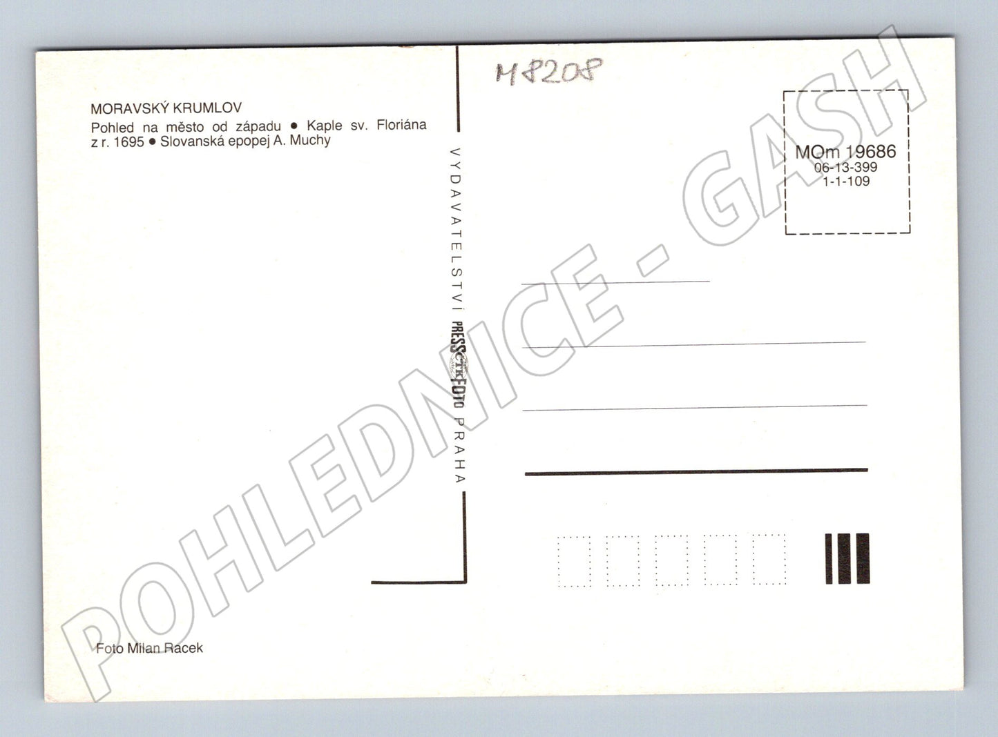 Pohlednice Moravský Krumlov kaple sv Floriána Slovanská epopej (M8208)