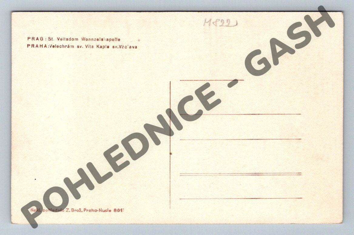 Postcard St. Wenceslas Chapel Prague (M822)