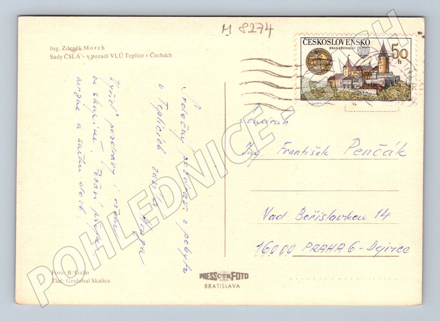 Pohlednice Sady ČSLA Teplice velký formát známka (M8274)