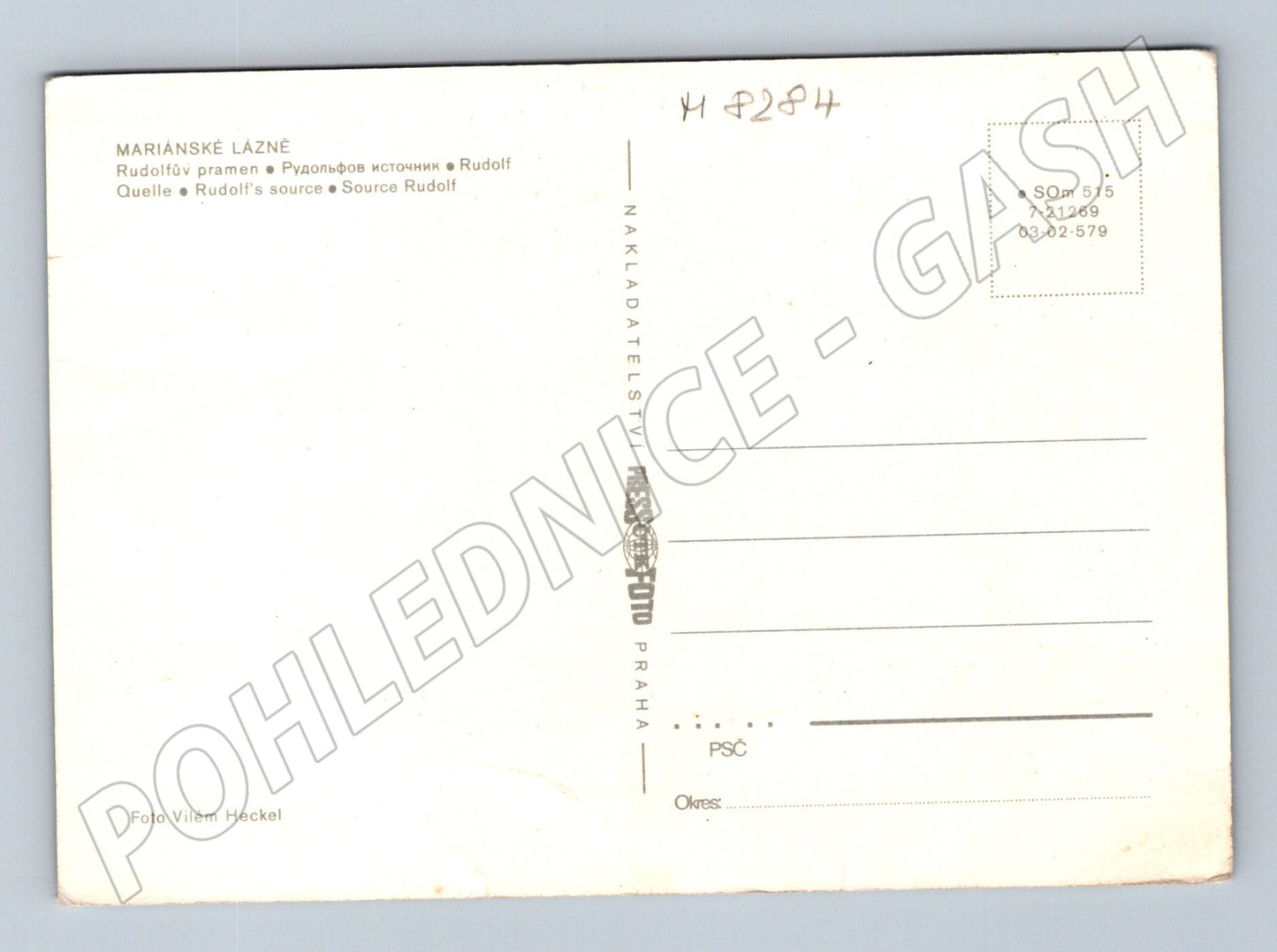 Pohlednice Mariánské Lázně Rudolfův pramen velký formát (M8284)