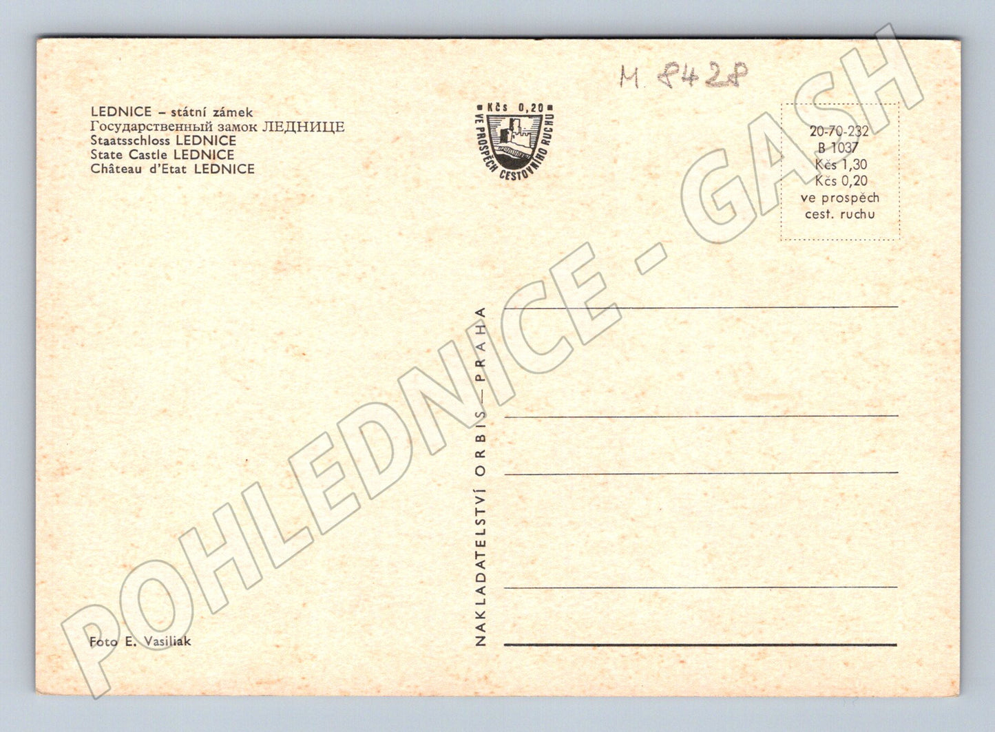 Pohlednice Lednice státní zámek letecký pohled Orbis (M8428)