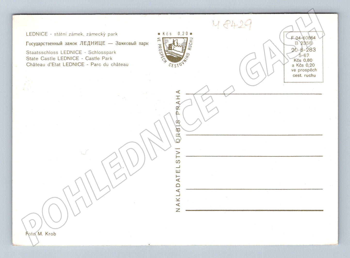 Pohlednice Lednice zámecký park neprošlá výborný stav (M8429)