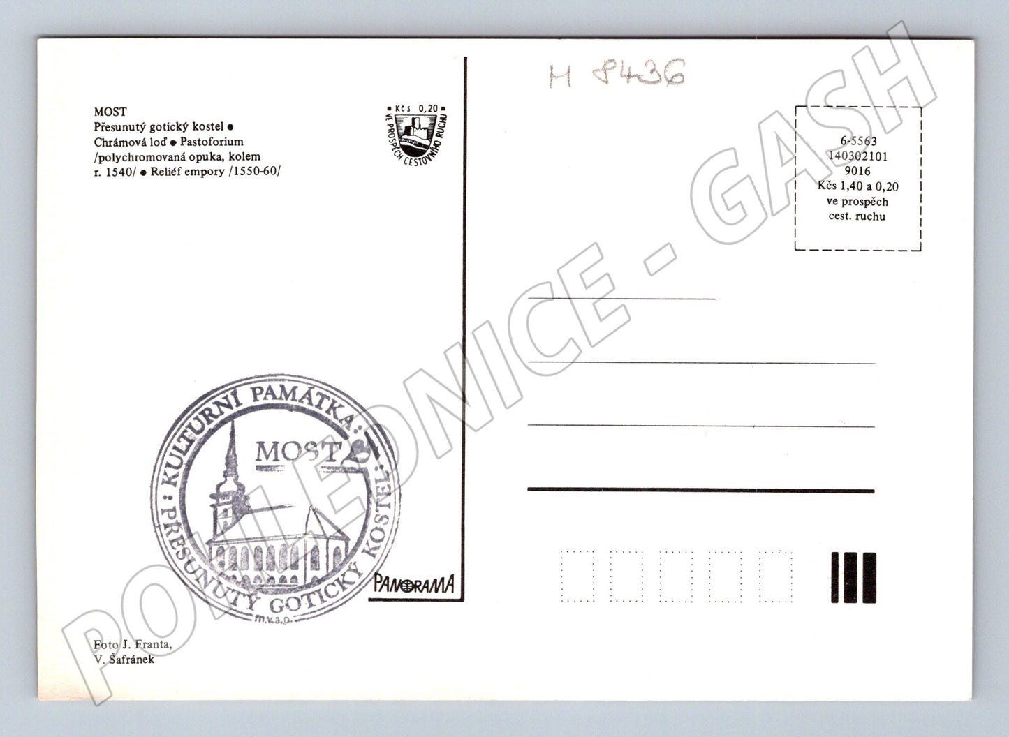 Pohlednice Přesunutý gotický kostel Most historická památka (M8436)