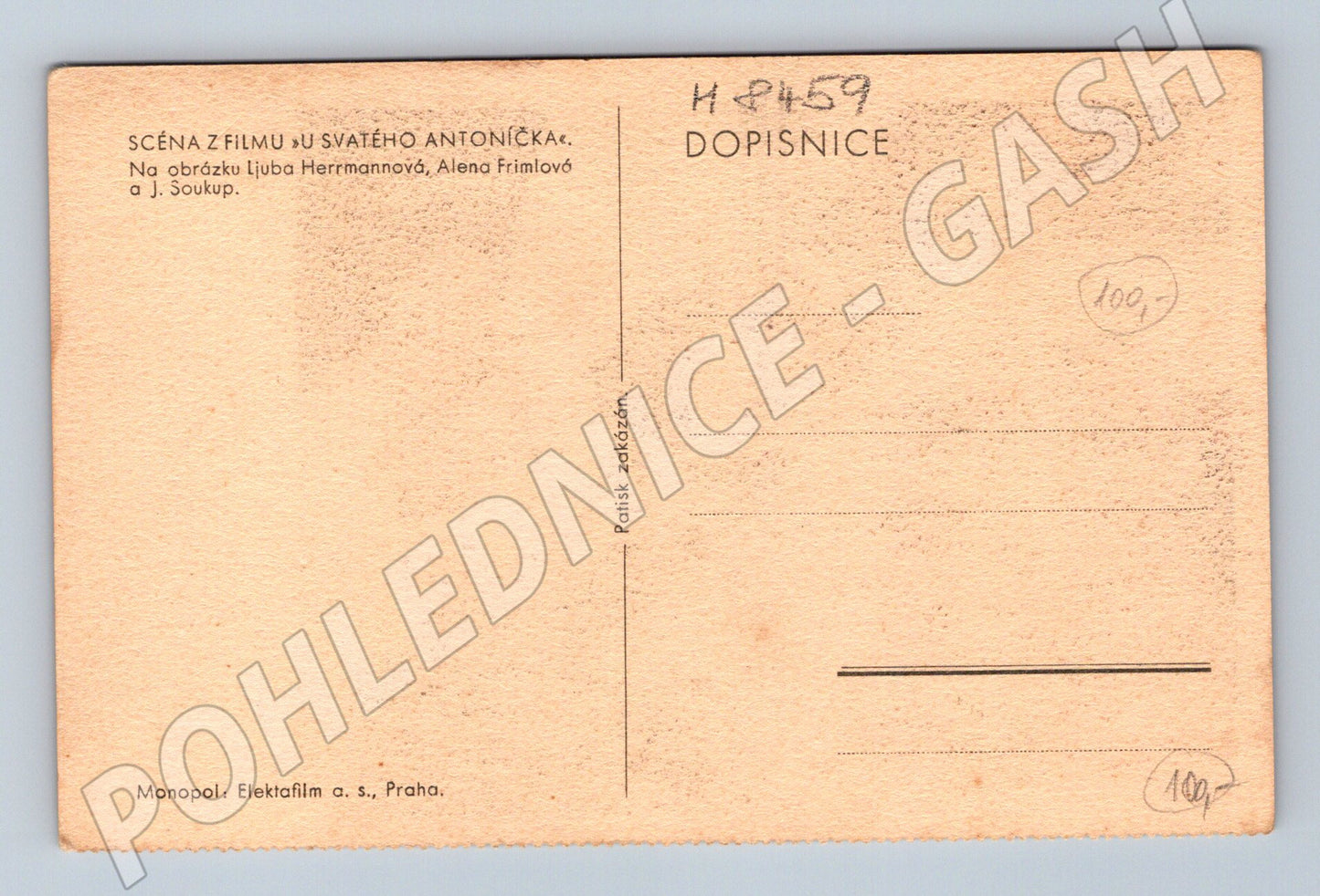 Pohlednice Scéna z filmu U svatého Antoníčka krojovaná (M8459)