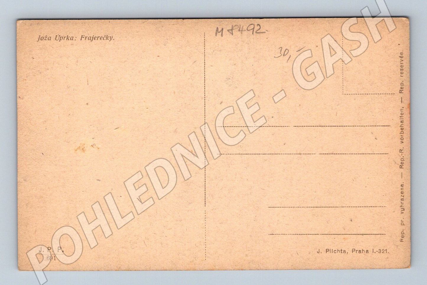 Pohlednice Joža Uprka Frajerečky folklór etnografie (M8492)