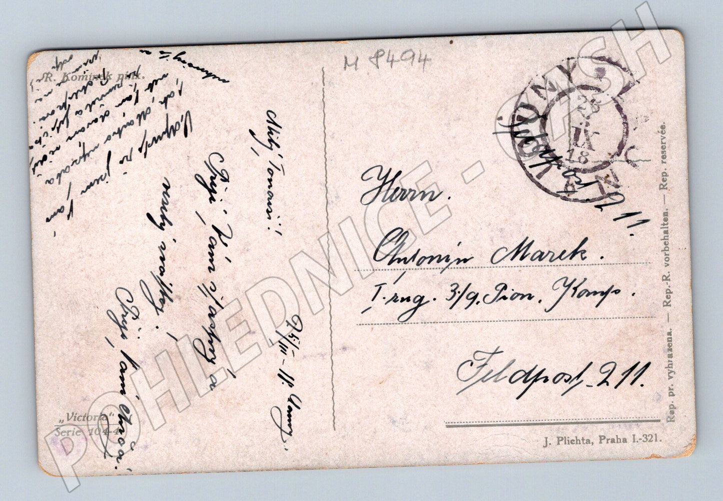 Pohlednice Velikonoční 1918 tradiční kroje etnografie (M8494)