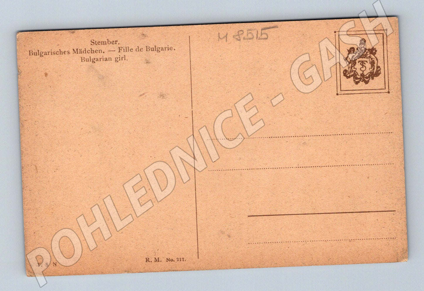 Bulharská dívka v kroji etnografická pohlednice (M8515)