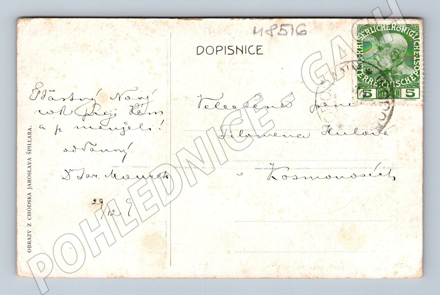 U babičky český folklór Špillar pohlednice (M8516)