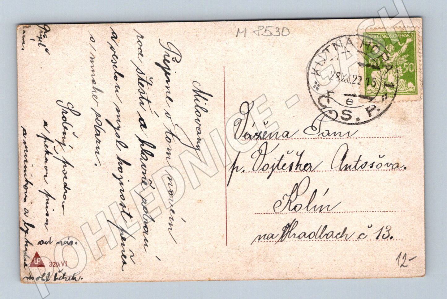 Novoroční pohlednice 1922 Československo (M8530)