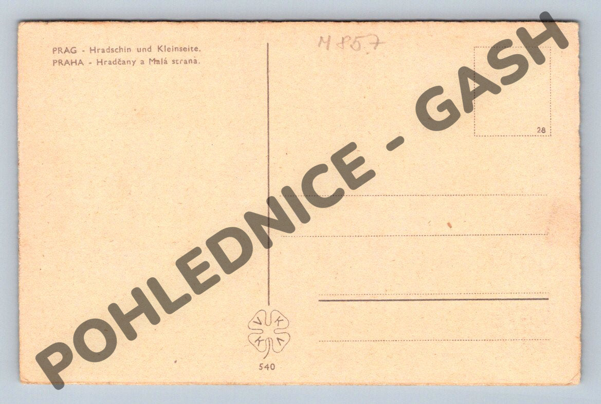 Postcard Prague Hradčany Prague Castle old (M857)