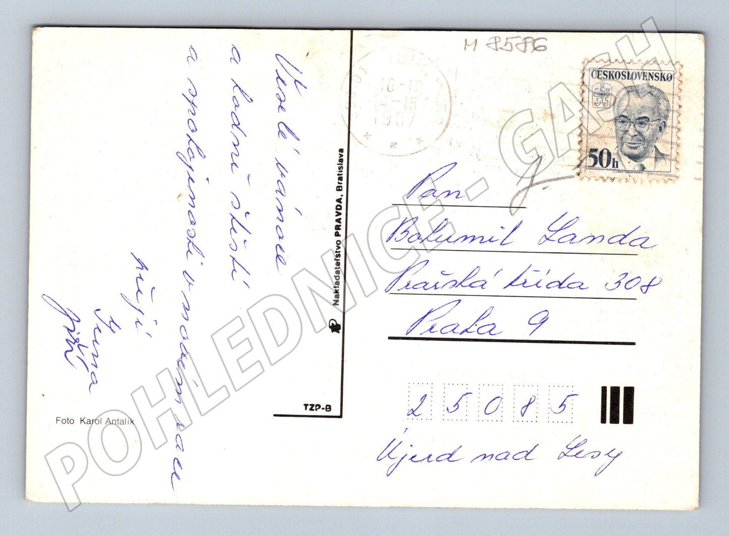 Vánoční Československo 1987 svíčky jablíčka (M8586)