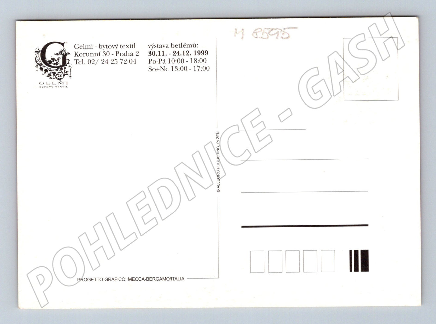 Výstava betlémů Gelmi Praha 1999 vánoce (M8595)