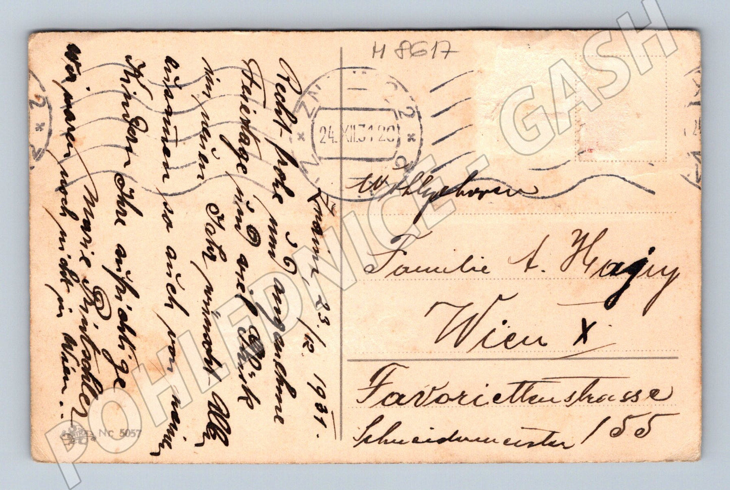 Pohlednice Vánoce 1931 malý formát přání (M8617)