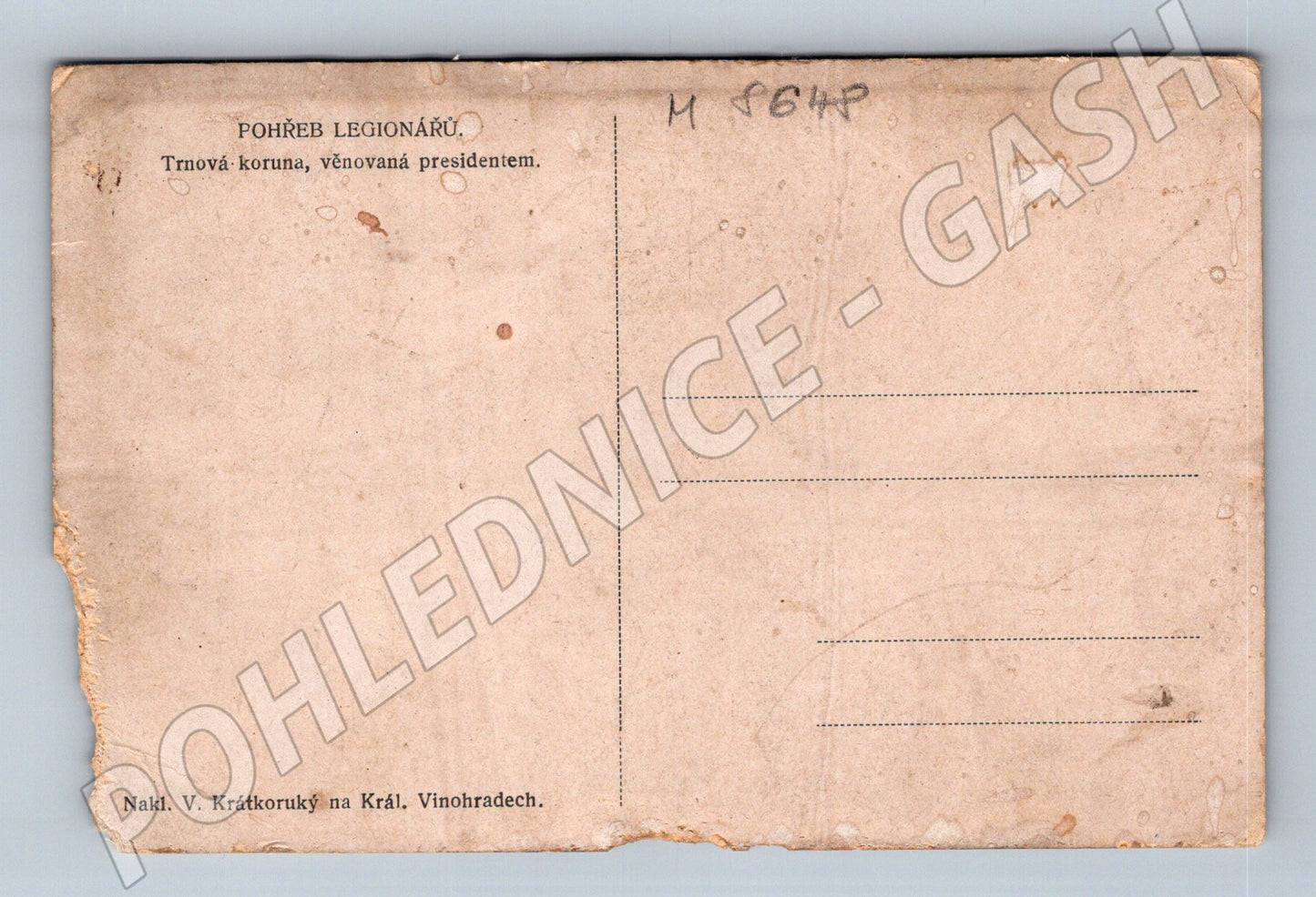 Pohlednice Pohřeb legionářů Trnová koruna mf čb (M8648)