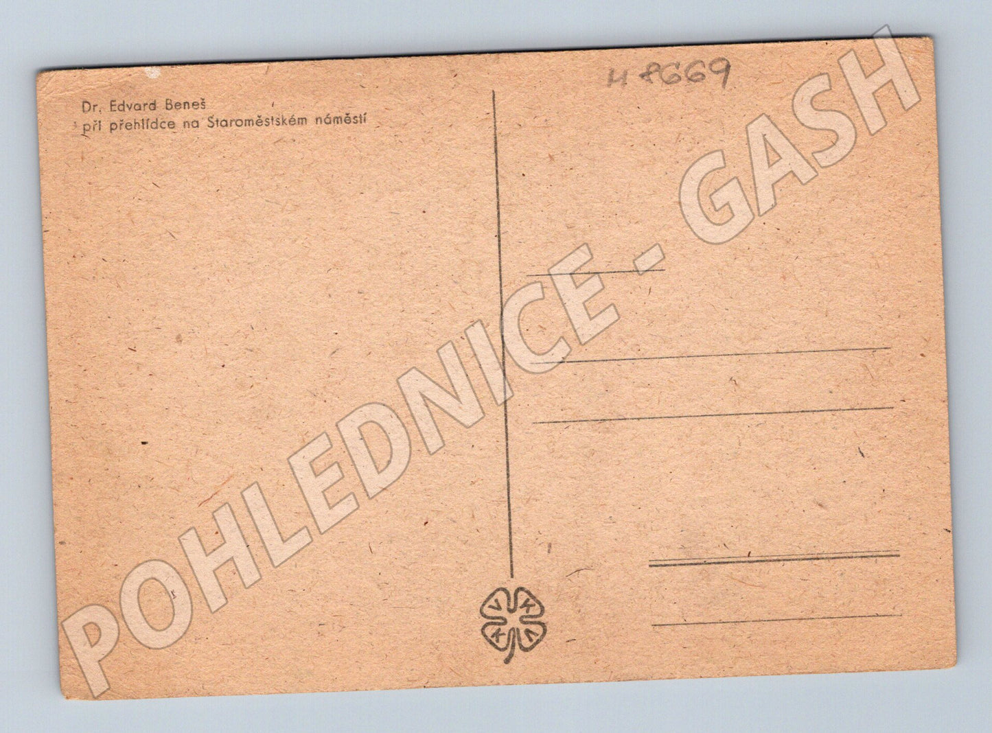 Postcard Edvard Beneš parade of the Old Town (M8669)