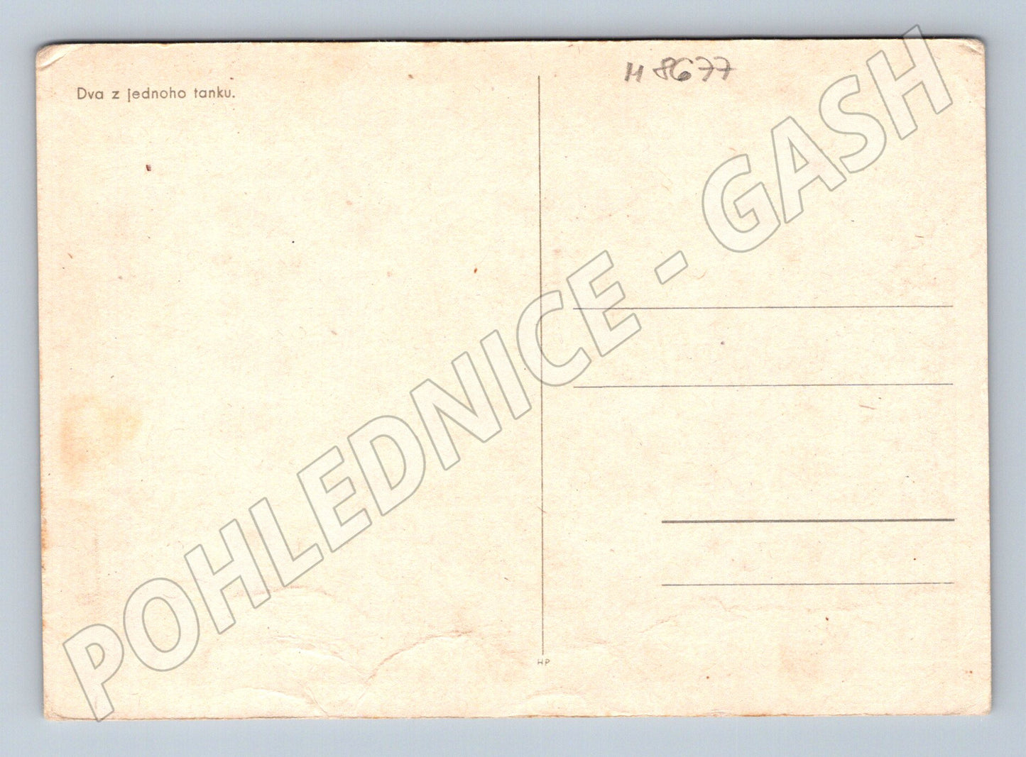 Pohlednice Dva z jednoho tanku voják dívka kroj (M8677)