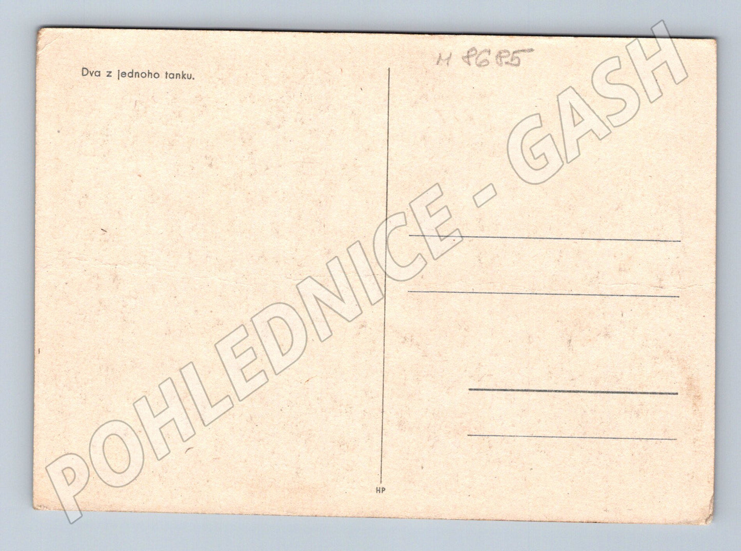 Pohlednice Dva z jednoho tanku voják kroj (M8685)