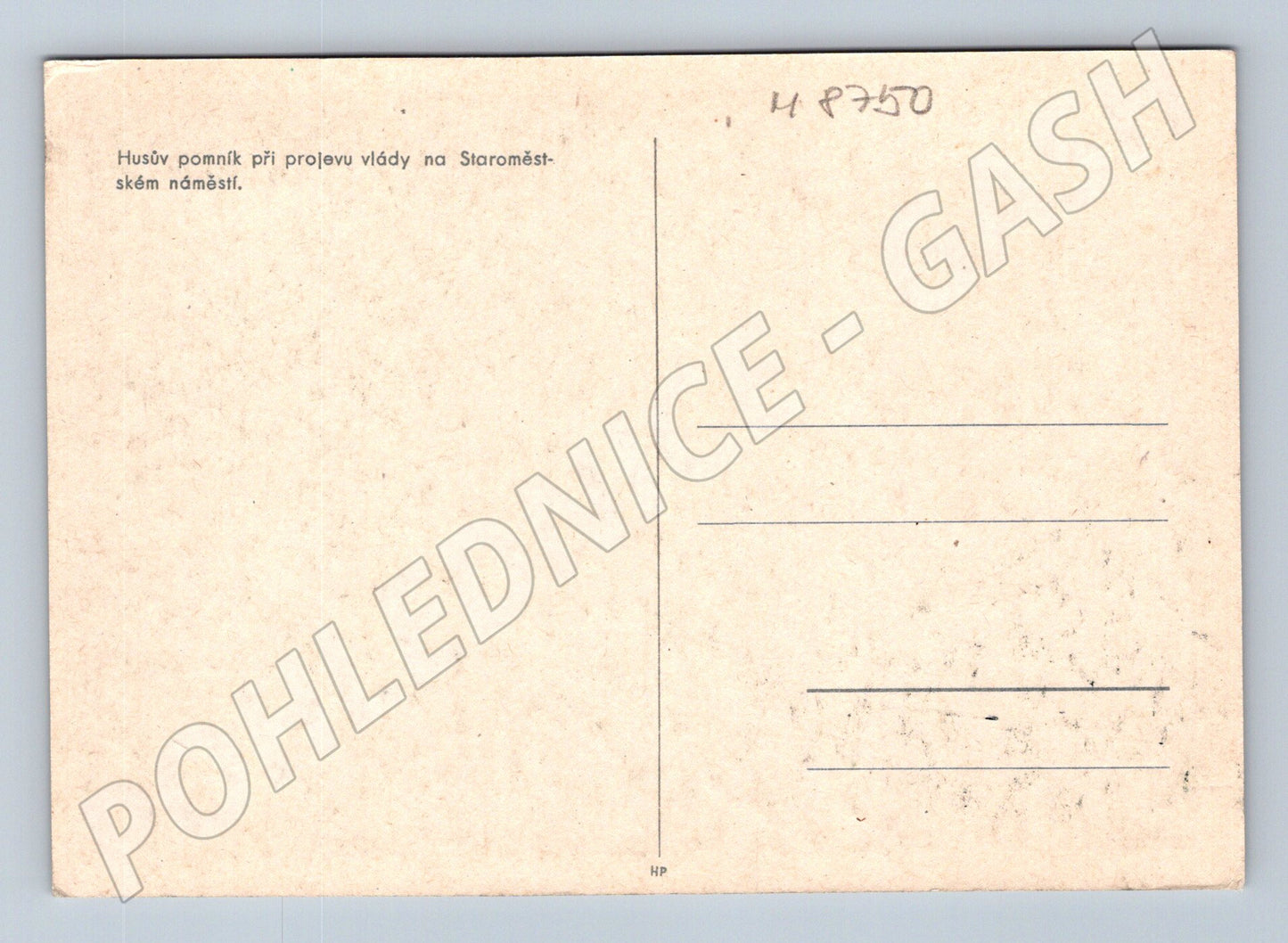 Postcard Hus Monument in Old Town Square (M8750)