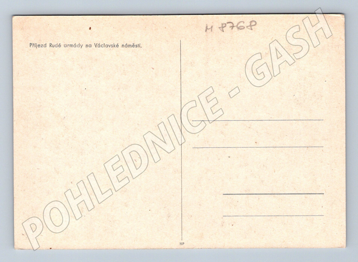 Postcard Arrival of the Red Army Wenceslas Square WWII (M8768)