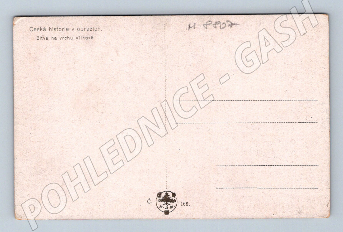 Postcard Battle of Vítkov A Liebscher Czech History (M8807)