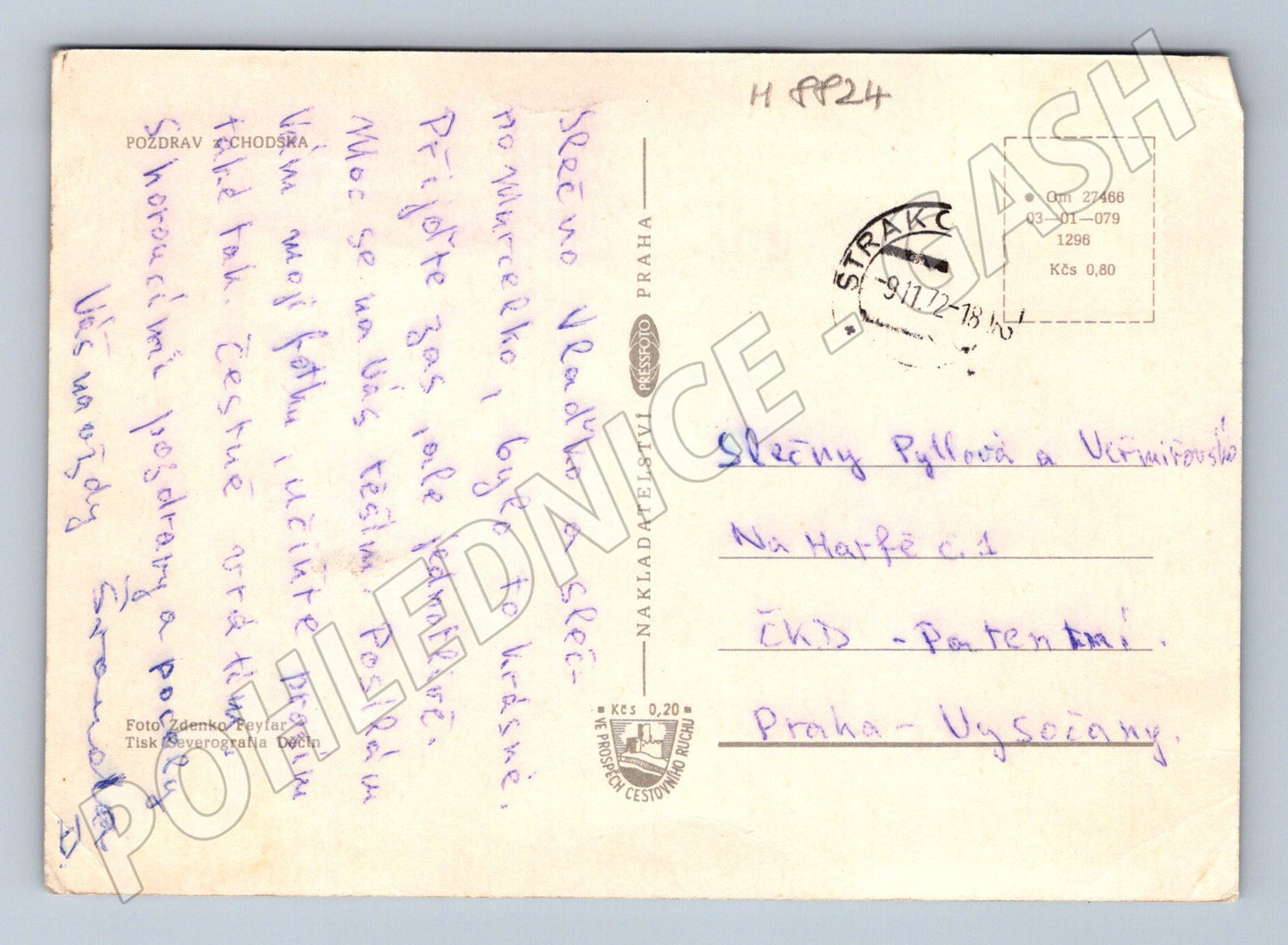 Pohlednice Chodsko dudák folklór etnografie (M8824)