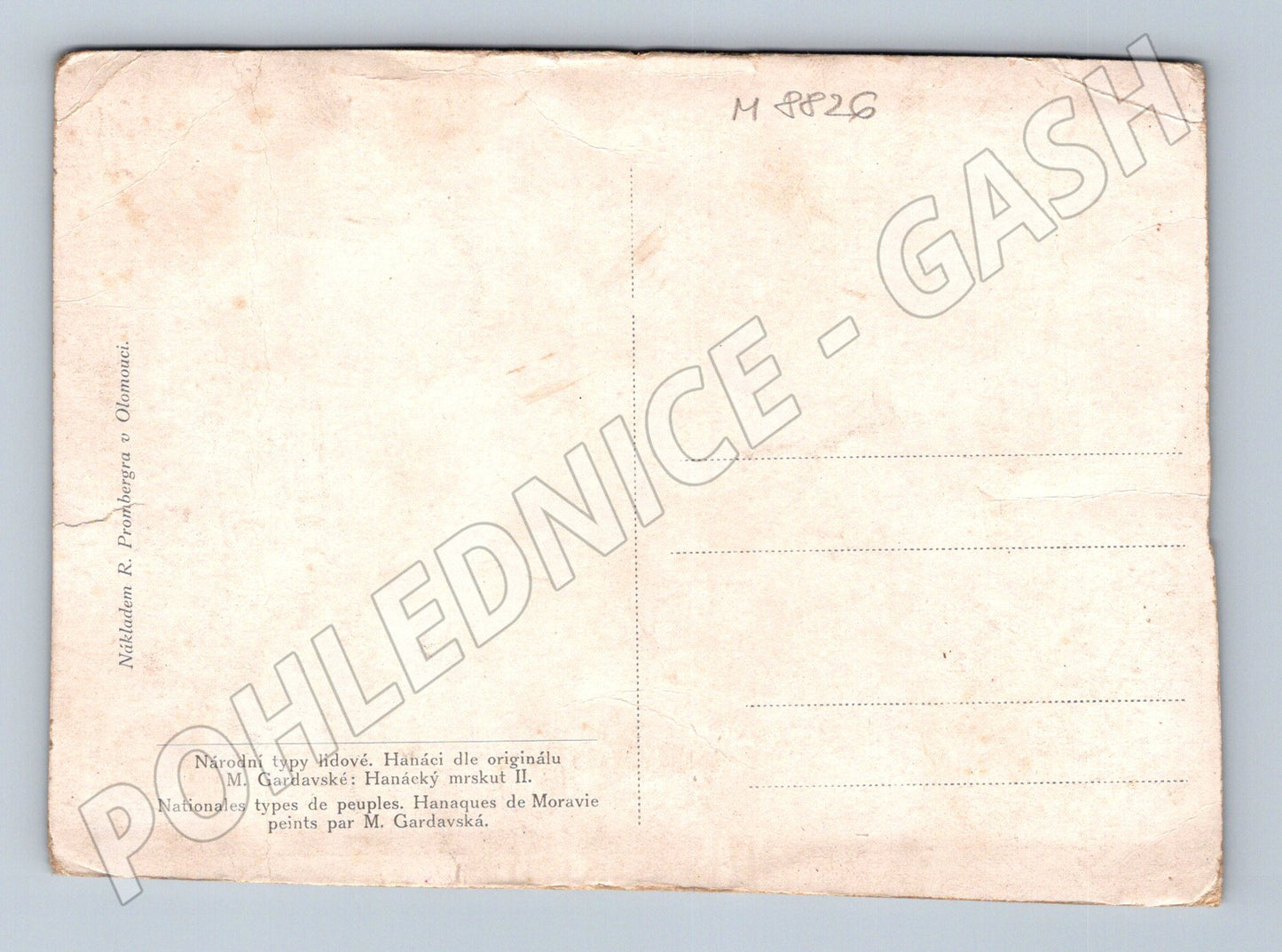 Postcard Haná folk costume Gardava ethnography (M8826)